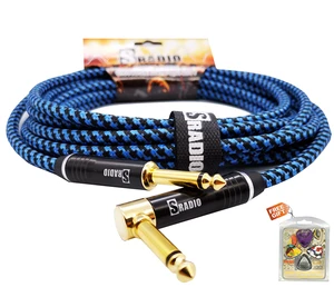 AMASON HOT SELL SRADIO BRAND Guitar Instrument Cable 10 Foot, Right Angle TS to Straight