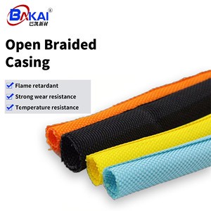 BAKAI Open Braided Sleeving Wire Car Wiring Harness Protection Self-Rolling Tube Flame Retardant Insulated Hose Cutting for