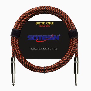 Professional Musical Instrument Guitar Cable 6.35mm Low Noise Braid Noiseless High-fidelity Acoustic Speaker Audio Guitar Cable