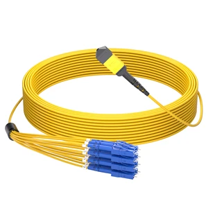 1m (3ft) MTP Harness, MTP-8 APC (Female) to 4 X LC UPC Duplex, 8 Fibers, Single Mode (OS2), Plenum (OFNP), 0.35dB Max, Type B