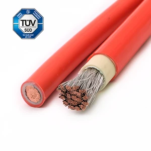 IEC62930 TUV Solar Cable H1Z2Z2-K Tinned Copper XLPO DC1500V/AC1000V PV Cable Wire 4MM2 6MM2 10MM2 16MM2