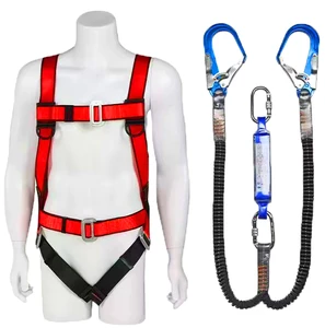 4.5cm 2m Working at Heights Construction Line Man Safety Industrial Harness With Safety Harness PET Material