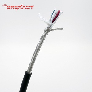 SREXACT IEC Standard 24AWG 120 Ohm Twisted Pair DMX-512 Control Cable with PVC Jacket and Braid Shielding Black RoHS for