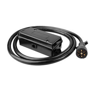 4Feet 7Way Trailer Cord with Junction Box, 4FT Trailer Cable with Wire Box for RV Trailer Motorhome