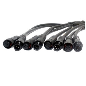 Custom Cables M12 Injection Waterproof Cable Adapter 4-PIN Male/Female 150mm Length 220V Rated Voltage Flexible Copper