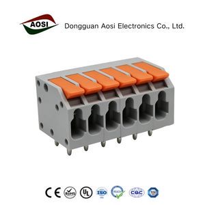 AOSI Quick Connector With Lever 803R 3.5mm 300V 10A Driver Power Terminal Block Spliceable Pin Header Push In Type Wire Splitter
