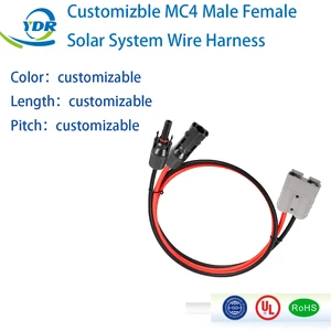 Portable High Voltage Cable Solar Panel Adapter Connector XLPO Insulation Copper Solar Generator Extension Harness Wire