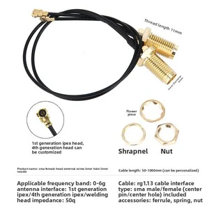 Coaxial Cable for to SMA Female Connector RF Connection SMA Jumper Antenna Adapter U.FL