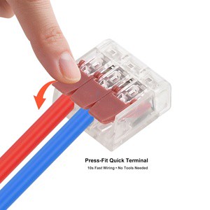 Fast Universal Cable Connectors Transparent Compact Cable Lever Nuts Splicing Electrical Solid Stranded Flexible Wire Connector