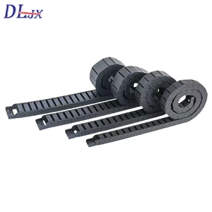 DONGLING Flexible Black Nylon66 Engineering Plastic Bridge Plastic Cable Chain for CNC Machine Tools Wear Resistance 40C-130C