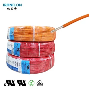 300V PTFE Extrusive Insulated Electrical High Temperature Wire For Car Harness UL1180 18AWG Nickel Plated Copper Stranded