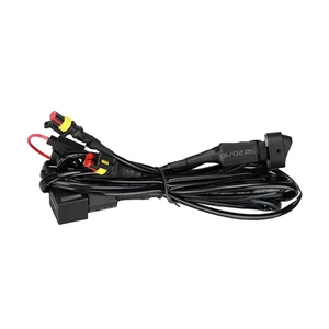 2m Auto Car Cable Wiring Harness Kit ON/OFF Switch Relay Blade Fuse for 72W-300W 2 LED Light Bar Fog Lamp with 40A 12V 12 2 Sets