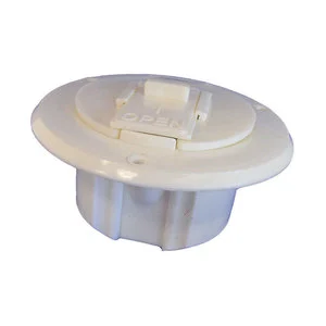 Small Flip up Power Cord/Cable Hatch with Piston for RV Camper Trailer-High Strength Forged Metal Towing Application Best Price