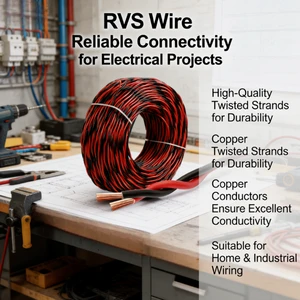 RVS Twisted Pair 300/500V Copper Flexible Cable for Fire Alarm System Audio Intercom & Smart Home Low Voltage Control Wire