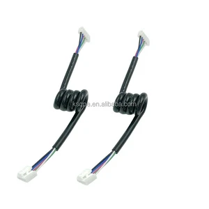 Spring Wire PVC Spring Terminal Telephone Cable Retractable Spiral Cable with Tail Plate Product Category: Connector