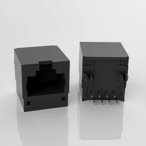 HC-RJ45-5224-1-6 All-Plastic RJ45 Female Connector 8P8C 1X1 100 Megabit Integrated Network Interface Without Led And Shrapnel