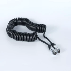 Custom Automotive Wire Harness 5 Core Truck Trailer Spring Cable Assembly Coiled Cable Connector for Trailer Camera System
