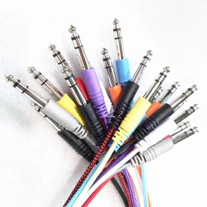 6.35mm Guitar Cable - 1/4 Inch TRS Male 6.35mm Phono Jack Straight Plug Musical Instrument Patch Cable Wire Cord