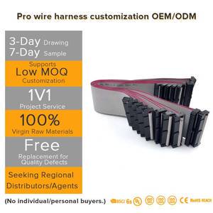 Professional Shielded Wiring Harness 64-Core Custom FFC FPC Cable for Home Appliance Industrial Sensor Signal Transmission