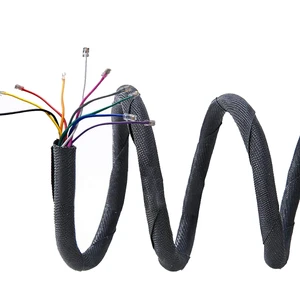 Halogen-Free Woven Self-Closing Textile Sleeving Abrasion Resistant Braided Wrap Sleeve Spiral Wrapping Type Cable Protection