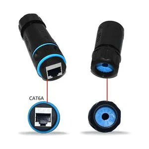 ZHEFAN Waterproof Rj45 Connector With Ethernet Cable Ip68 Waterproof Rj45 Jack Plug 8p8c Jack Spliter Rj45 Connector