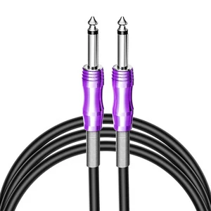 1/4 Inch TRS Instrument Guitar Cable, 6.35mm Guitar Bass AMP Cord,6.3mm Male Jack Stereo Audio Balanced Line for Electric Guitar