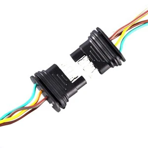 Auto Trailer Wire Extension 4 Way 4 Pin Plug Flat Light 22FT Pure Copper Trailer Cable Harness