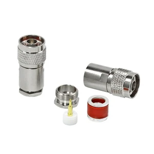 Factory Priced N Plug Male RF Coaxial Connector Compatible with N Connectors Clamp for LMR400 RG8 7D-FB H-1000 Cable