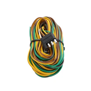 New 12-24V 4-Way Flat Plastic Trailer Wiring Harness Tin Plated PVC Molded Cable Assembly Replacement Parts & Accessories