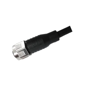 M12 A/B/C/D Coding Female Straight Molded Cable Connector, Shielded, IP67 3/4/5/6/8/12/17 Pin Industrial Cable Assembly