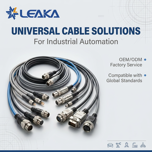 LEAKA Customized Industrial Wire Harness Circular Connector Cable Compatible with Global Standard Brands for Automation System