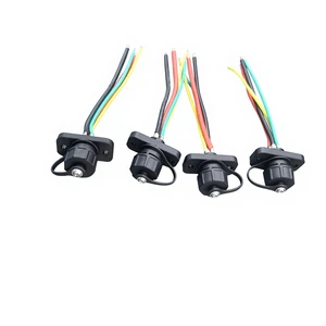 Waterproof Copper Conductor PVC Jacket Adapter Cable Harness M12 4pin Push Pull IP68 Loose Silicone Wire Cap for Vehicle Systems