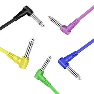 Double Elbow 90 Degree 6.35MM Electric Guitar Effector Cable