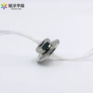 Asaze Rae KF40 Flange With 8 22AWG Hermetic Feedthrough/hermetic Connector Custom Wire Harnesses