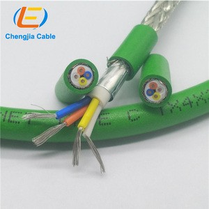 22AWG Profinet Data Cable 6XV1840-2AH10/6XV1 870-3QN10 Siemens Ethernet Bus Cable M12 D Code Connector Male Shielded Cable