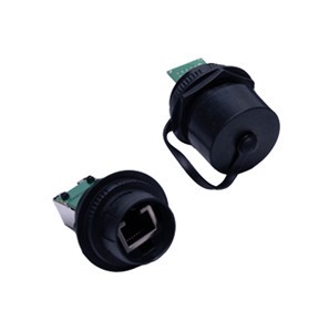 Heavy Duty IP67 Cat5e Shielded Gold-Plated RJ45 Connector Push-Lock Interface