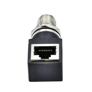 M12 8 Pin X Code Male To RJ45 Industrial Ethernet Shielded CAT6A IP67 Waterproof Gold Plating Automotive Network Cable