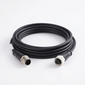M12 5-Pin Male Female Connector Set IP67 Waterproof Sensor Cable Custom Length Straight Industrial Connector