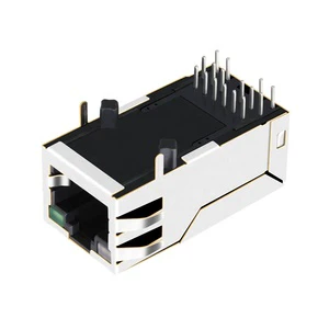1x1 Port Length 32.5mm 1000 Base-T 12P8C RJ45 Female Connector Cat6 Industrial Ethernet Connectors