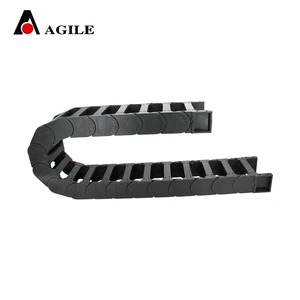 ANJIE Black Open Type Reinforced Nylon Flexible 60*150 mm Both Sides Openable Cable Chain for CNC Machinery for Drag Chain 2-5