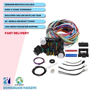 Custom 21 Universal Circuit Wiring Harness Fuse Box Wires Cables Cable Assembly for Chevy Mopar Ford Hotrods Cable Manufacturer