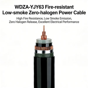 WDZC-YJY WDZA-YJY63 LSZH Copper Flame Retardant Power Cable 8.7KV/15KV for Building Distribution Industrial Power Transmission