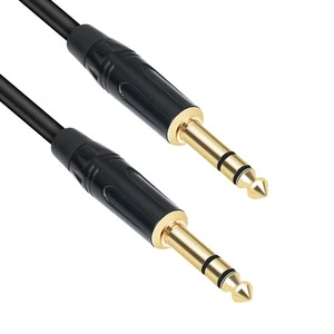 Electric Guitar Cable Jack 6.35 1/4 Inch Trs Instrument Cable Patch Stereo 6.35mm Audio Jack to Jack Cable