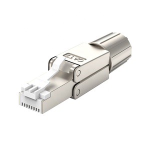 Linkwylan Tooless Type Cat7 RJ45 Connector 23AWG Installation Cable RJ45 Modular Plug Field Termination for Ethernet