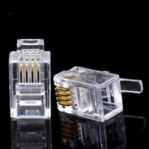 RJ45 Crystal Head 4P4C 4G for WiFi & FTTH Use Telecom Parts Iron Shell Over Five Categories Super Six Shielded RJ45 Connector