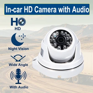 Commercial Grade AHD Car Camera Built-in High Sensitivity Mic Audio Recording AHD 720P Wide Angle Dome for Transport OEM/ODM