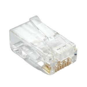 Large RJ45 Plug Easy-Verify Pass-Thru Design Transparent PC Cat6 Ethernet Connectors Phosphor Bronze Contacts Gold for