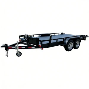 Tandem Axle Heavy-Duty Utility Trailer with Electric Winch & Steel Deck 3000kg Capacity for ATV Equipment & Hauling