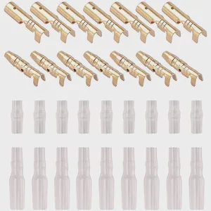 120pcs 3.9mm Bullet Electrical Wire Connectors Crimp Terminals Male Female Fast Butt for Motorcycle with Insulating Sleeve Cover
