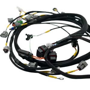 OEM High Temperature Braided Auto Engine Wiring Harness Standalone ECU Multi Pin Sensor Plug Custom Cable Assembly